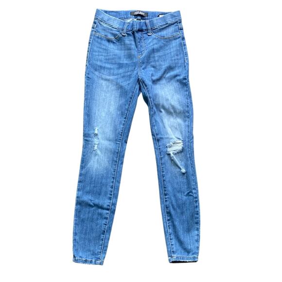 JUDY BLUE Skinny Jean Womens Sz 28 Distressed Classic Pull On Blue - Picture 1 of 8